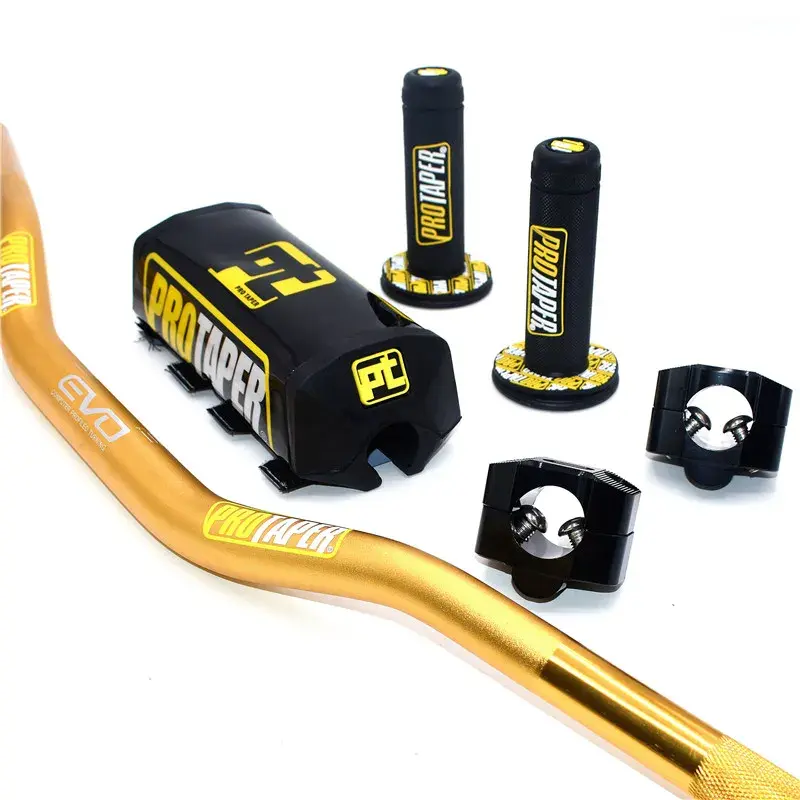 Thumbnail: Handlebar for PRO Taper Pack Bar 1-1/8" Handle Bar Pads Grips Pit Pro Racing