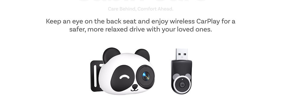 Thumbnail: Wireless CarPlay Baby Monitor Camera Adapter Rearview InCar Infant Pet Monitor W