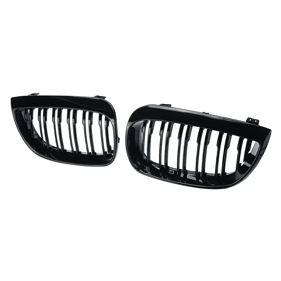 Thumbnail: For BMW E81 E87 120d 120i 130i Pre-facelift 2004-2007 Glossy Black Double Slat G