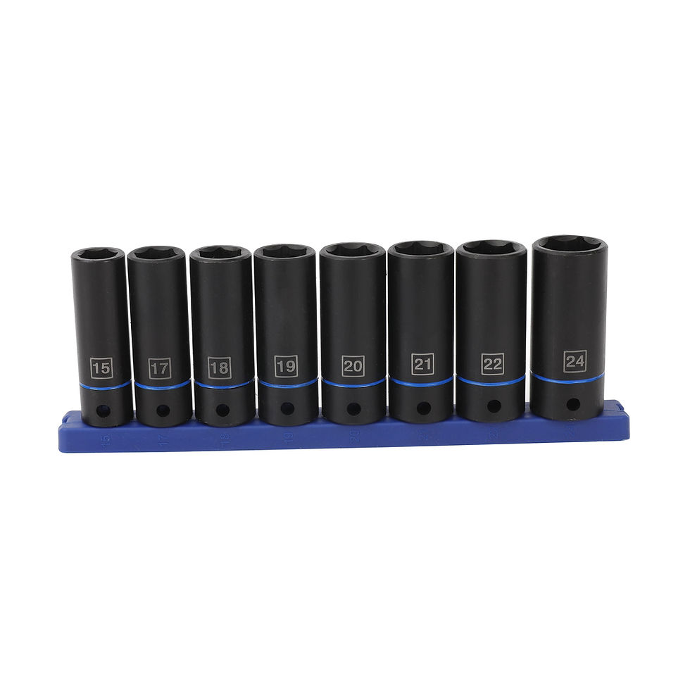 Thumbnail: Hyper Tough 9-Piece, 1/2-inch mm, Deep Drive Impact Socket Set  for Automot..
