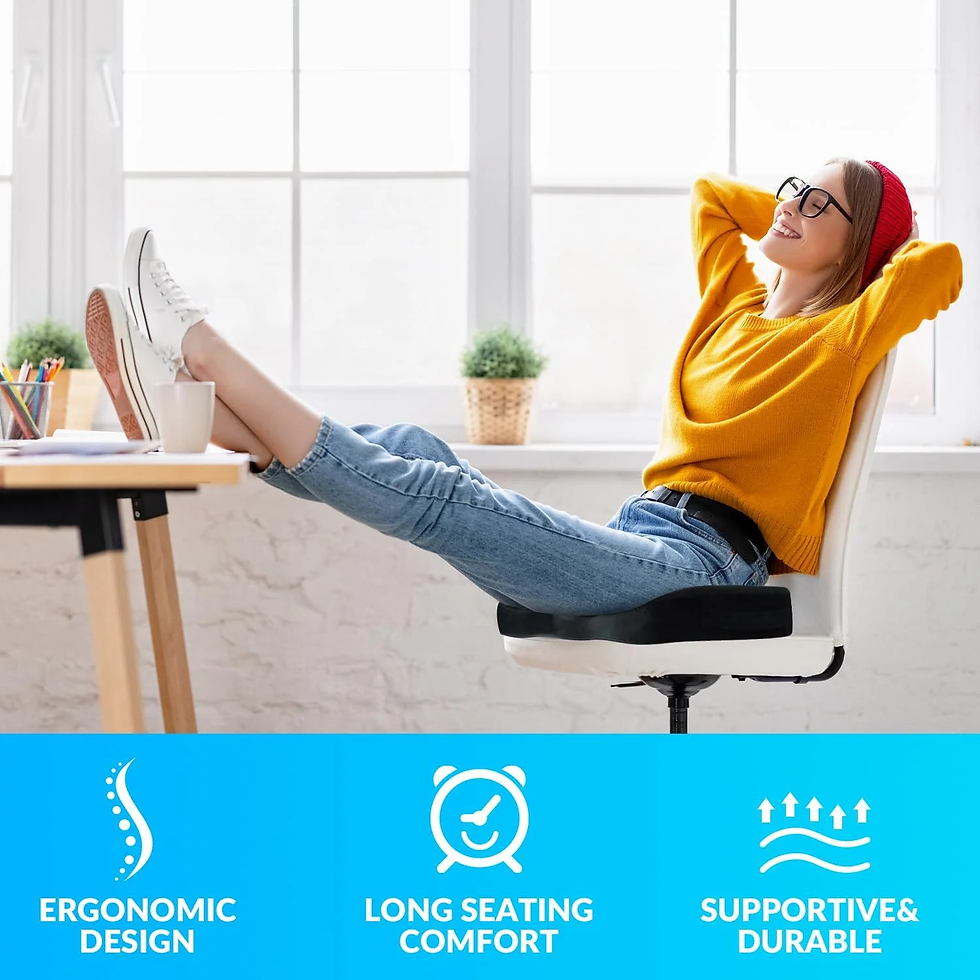 Thumbnail: Seat Cushion for Office Chair Car Seat Cushion, Memory Foam Coccyx Cushion for T