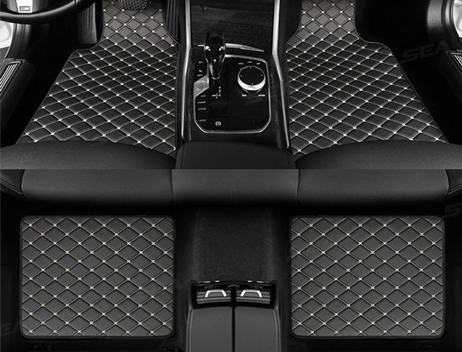 SEAMETAL 4Pcs Car Floor Mat Full Set Universal Non-Slip Auto Carpet Waterproof A