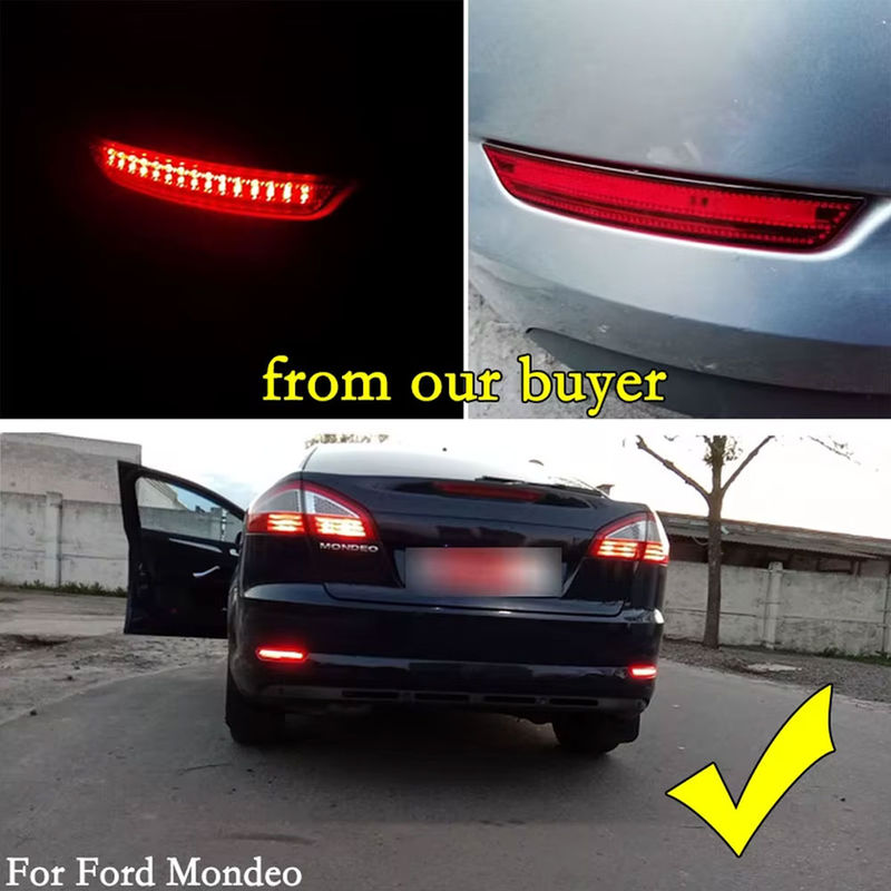 Thumbnail: 2PCS LED Tail Brake Stop Rear Bumper Reflector Light For Ford Mondeo Sedan 2007