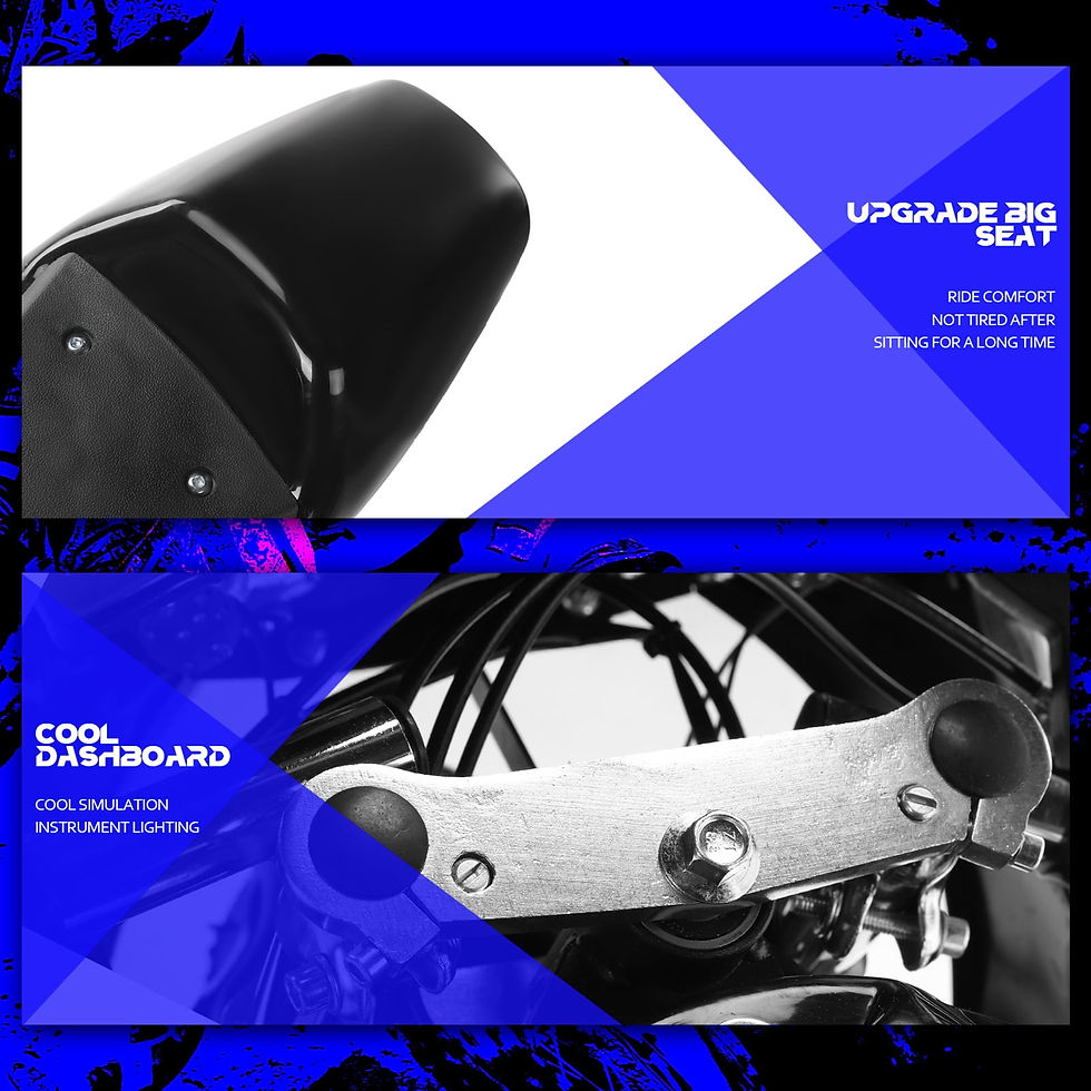 Thumbnail: Zksm 49CC 2-Cycle Gas Pocket Bike with Dual Brake & Headlights, Mini Bike u..