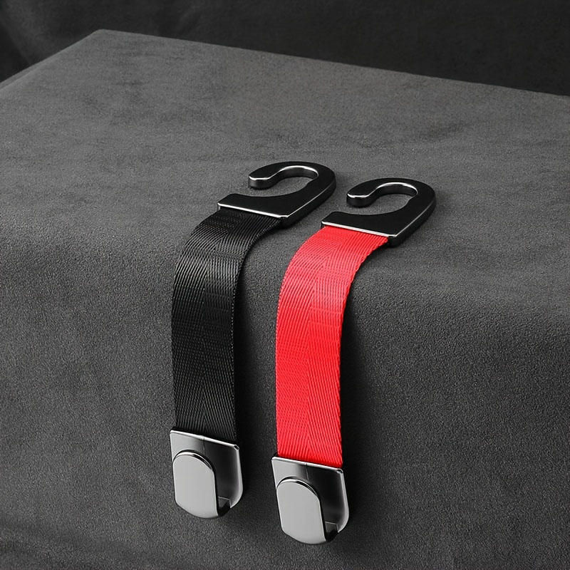 Thumbnail: 1/2pcs Car Headrest Hooks Hanger for Bags Seat Back Organizer Holder Clips Auto