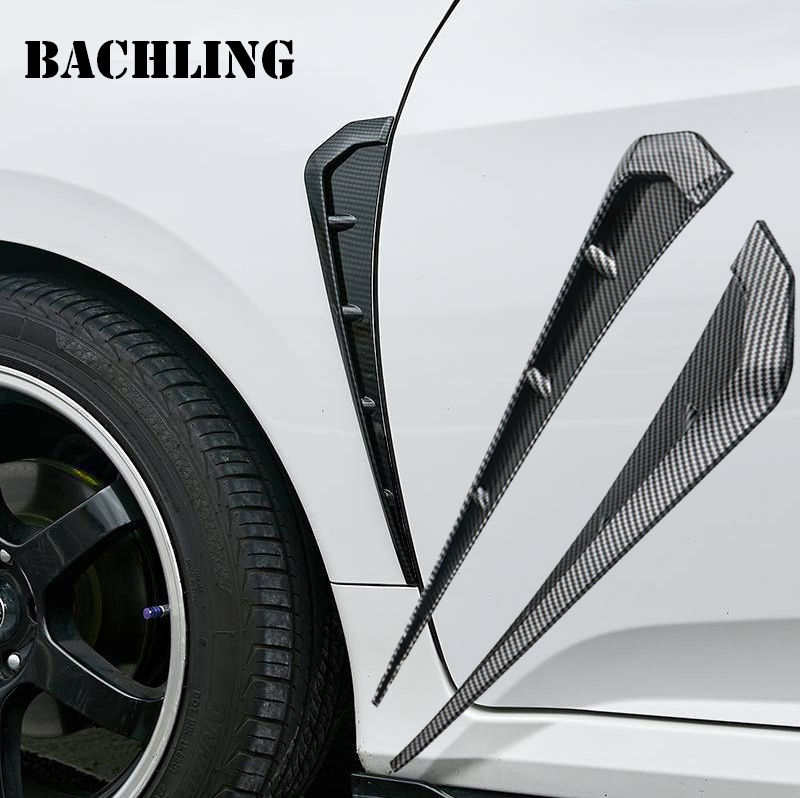 Car Side Fender Universal Side Wing Air Vent Hood Intake Fender Cover Moulding T