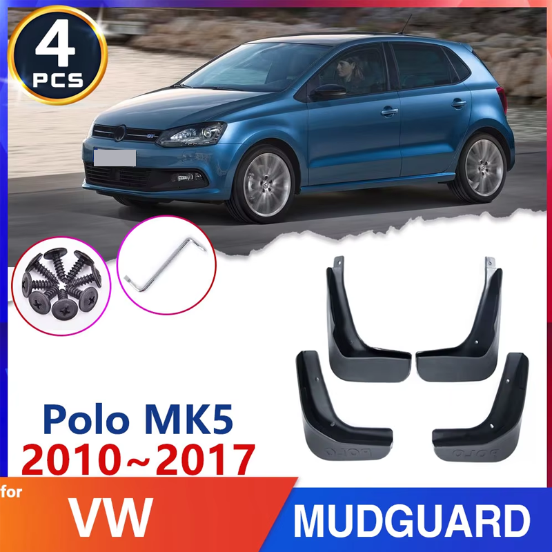 Car Mudflaps Mudguard Fender for Volkswagen VW Polo 6R 6C 2010~2017 2014 2015 20