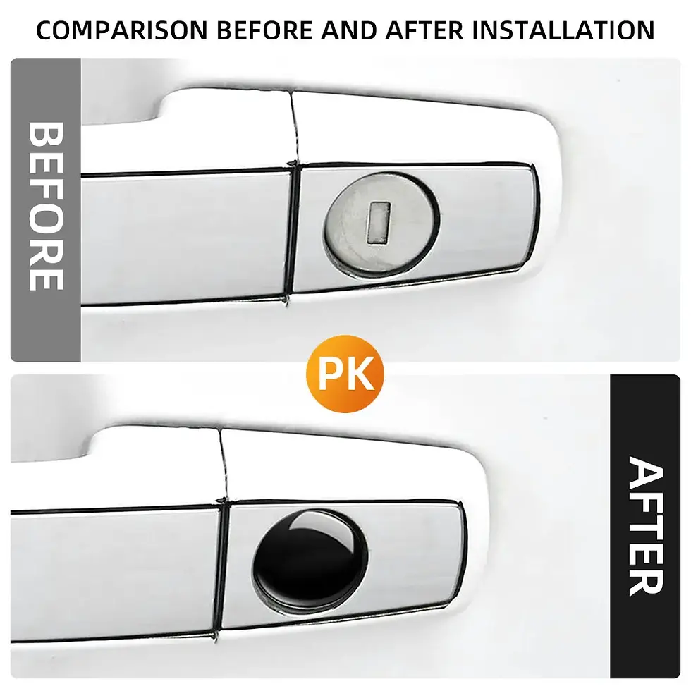Thumbnail: Car Door Lock Hole Sticker Door Keyhole Trim Protective Stickers 4Pcs Decoration