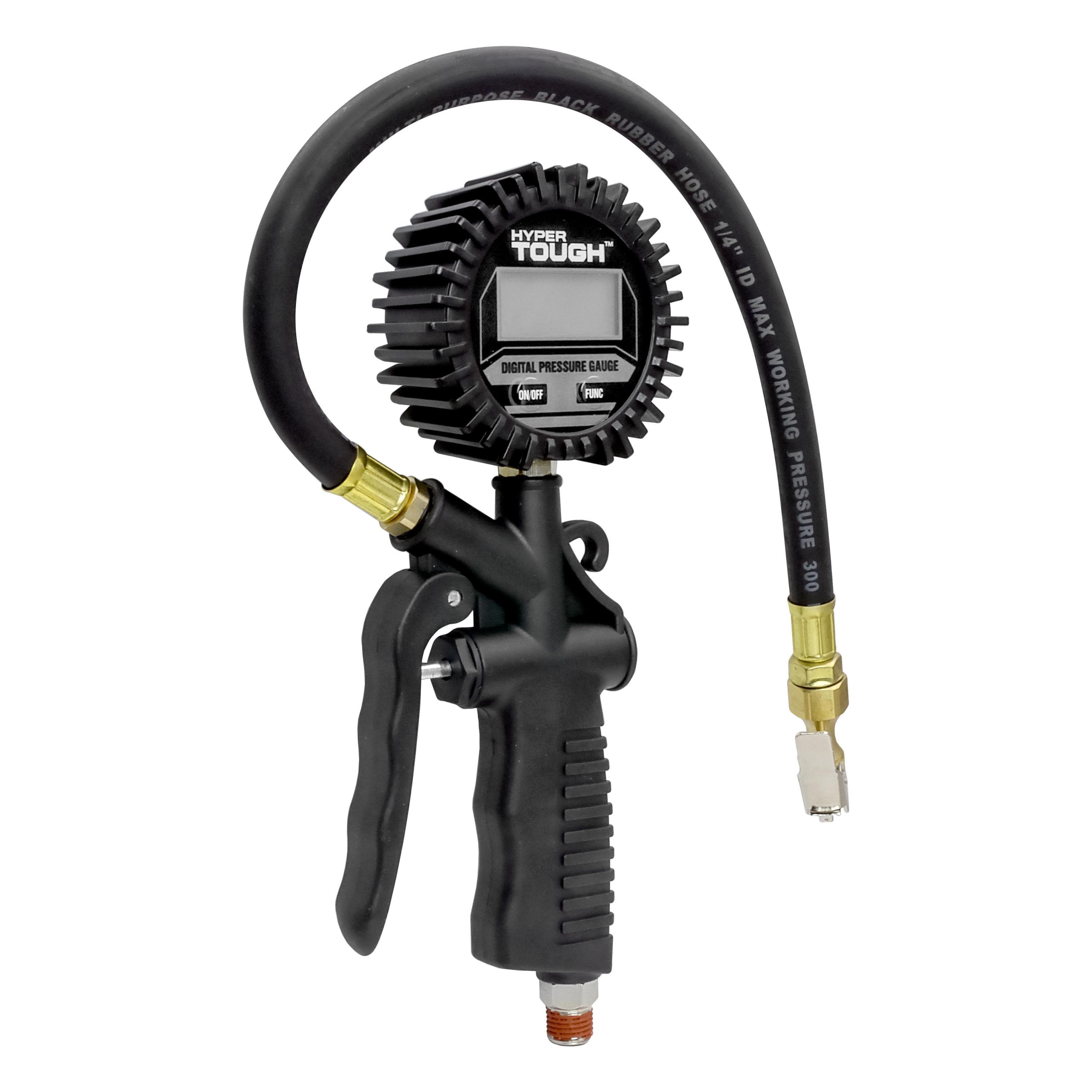 Hyper Tough 1/4" Digital Tire Inflator Gauge with 16" Hose