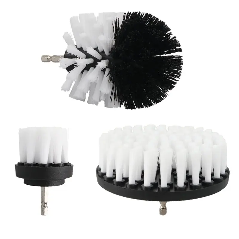 Thumbnail: 2/3.5/4/5'' Brush Attachment Set Power Scrubber Brush Car Polisher Bathroom Clea