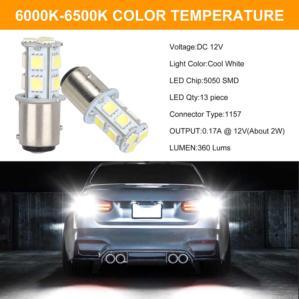 Thumbnail: 10Pcs 1157 LED Bulb,  2057 2357 7528 BAY15D Turn Signal Parking Lights LED Tail 