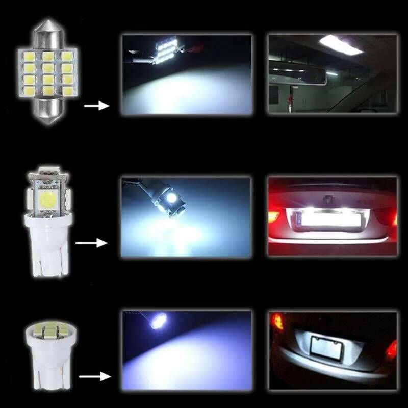 Thumbnail: 24Pcs/Set Automobile LED Combination Car Interior T10 1156 Width Lamp Double-Poi