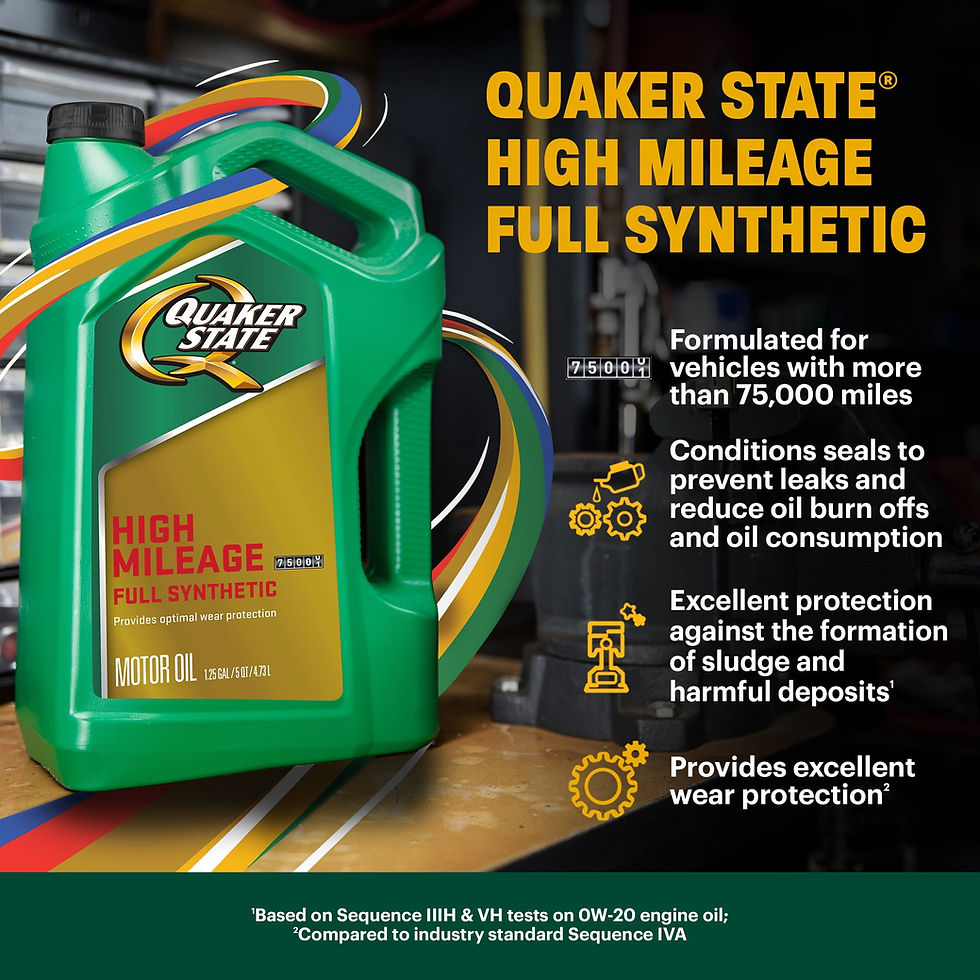 Thumbnail: Quaker State Full Synthetic High Mileage 10W-30 Motor Oil, 5 Quart
