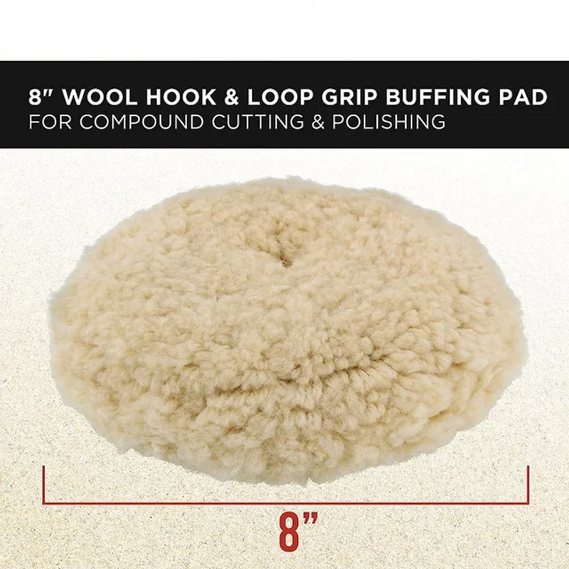 Thumbnail: 6/7/8in Wool Polishing Pads 100% Natural Wool Buffing Pad for Compound Cutting P