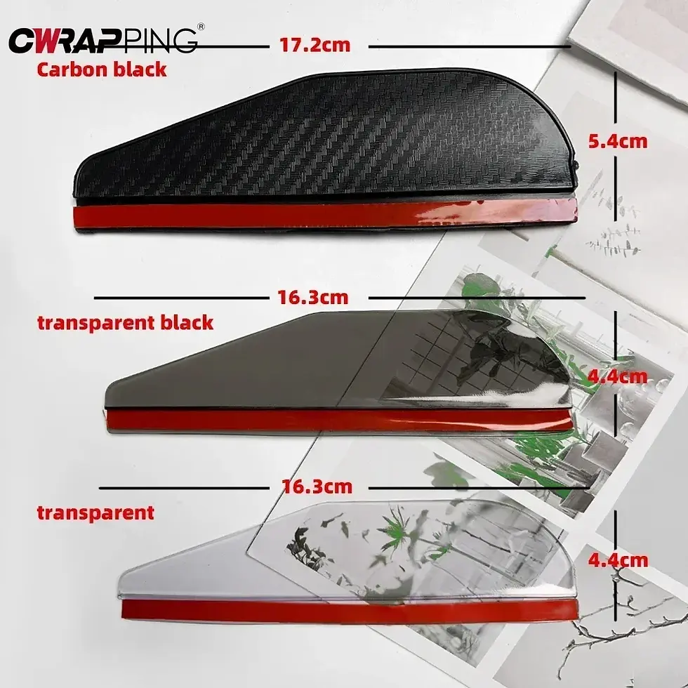Thumbnail: 2Pcs Universal Car Rearview Mirror Rain Cover Carbon Fiber Side Mirror Protector