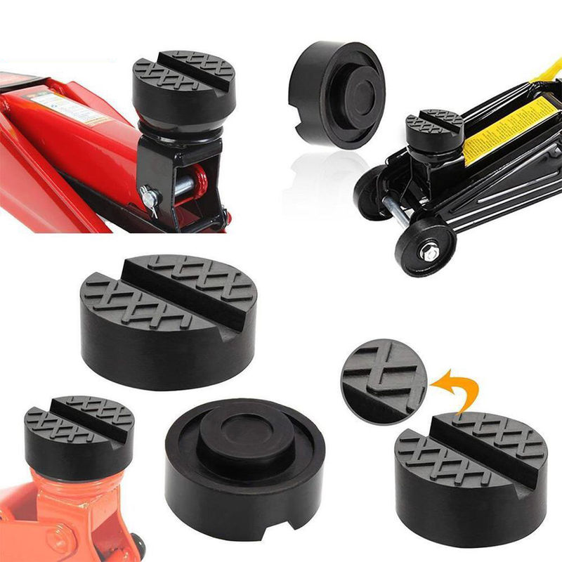 Thumbnail: Car Lift Jack Support Stand Rubber Pads Wheel Dolly Slotted Floor Frame Rail Ada
