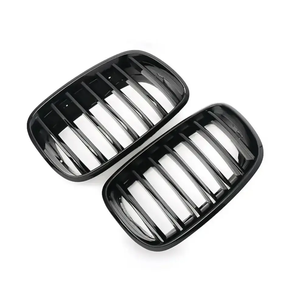 Thumbnail: Glossy Black Car Front Bumper Hood Kidney Sport Grills Grille For BMW E70 E71 X5