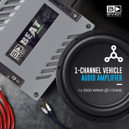 Banda Beat 3000 Watt 1 Ohm Mono Bass Amplifier - BEAT3001