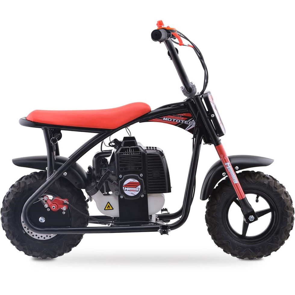 Thumbnail: MotoTec Bandit 52cc 2-Stroke Kids Gas Mini Bike Red