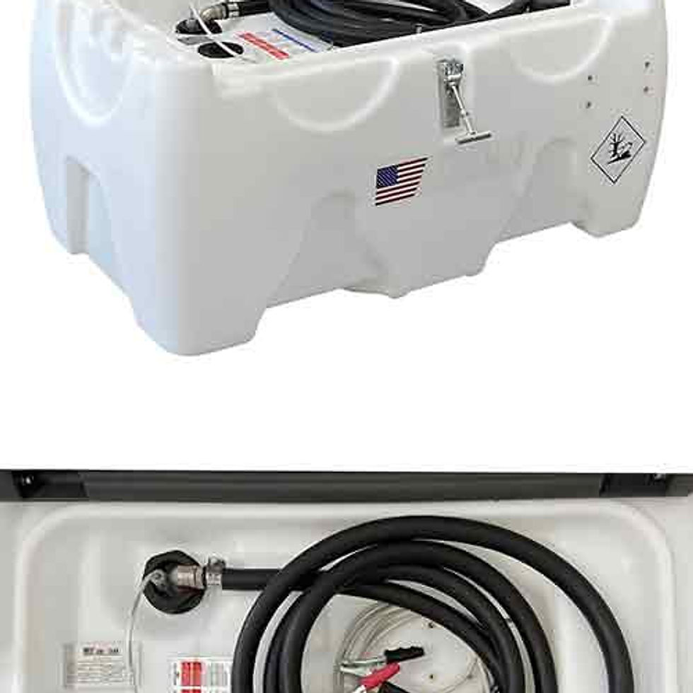 Thumbnail: AM-TANK 40-Gallon DEF Portable Low Profile Tank with 12V Pump, 13ft Hose, a..