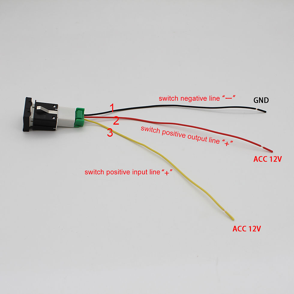 Thumbnail: Car Red LED DRL Light Power On Off Switch Push Button Mirror Music Radar Switch