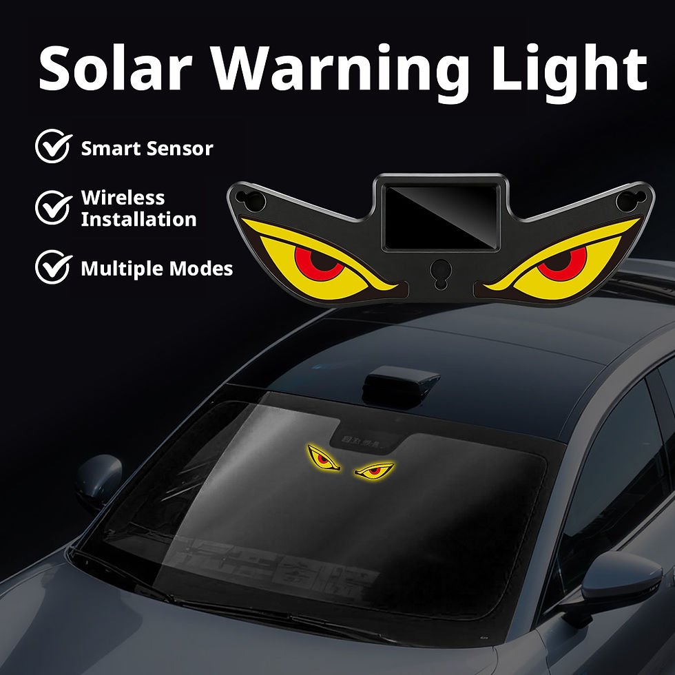 Thumbnail: Car-mounted LED Wireless Solar Devil's Eye Triangular Window Mount Little Monste
