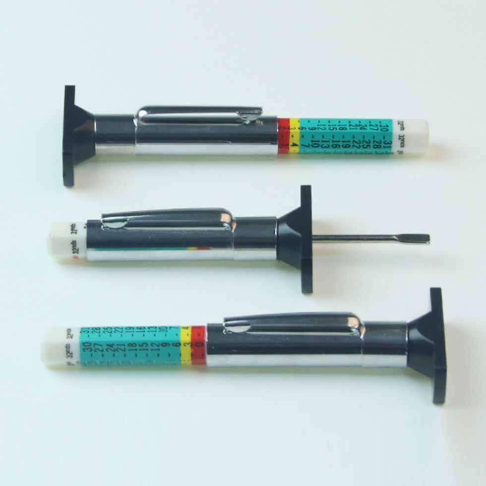 Thumbnail: EAFC Tyre Measuring Pen Color Coded Universal Tyre Tread Depth Measuring Tool Cy