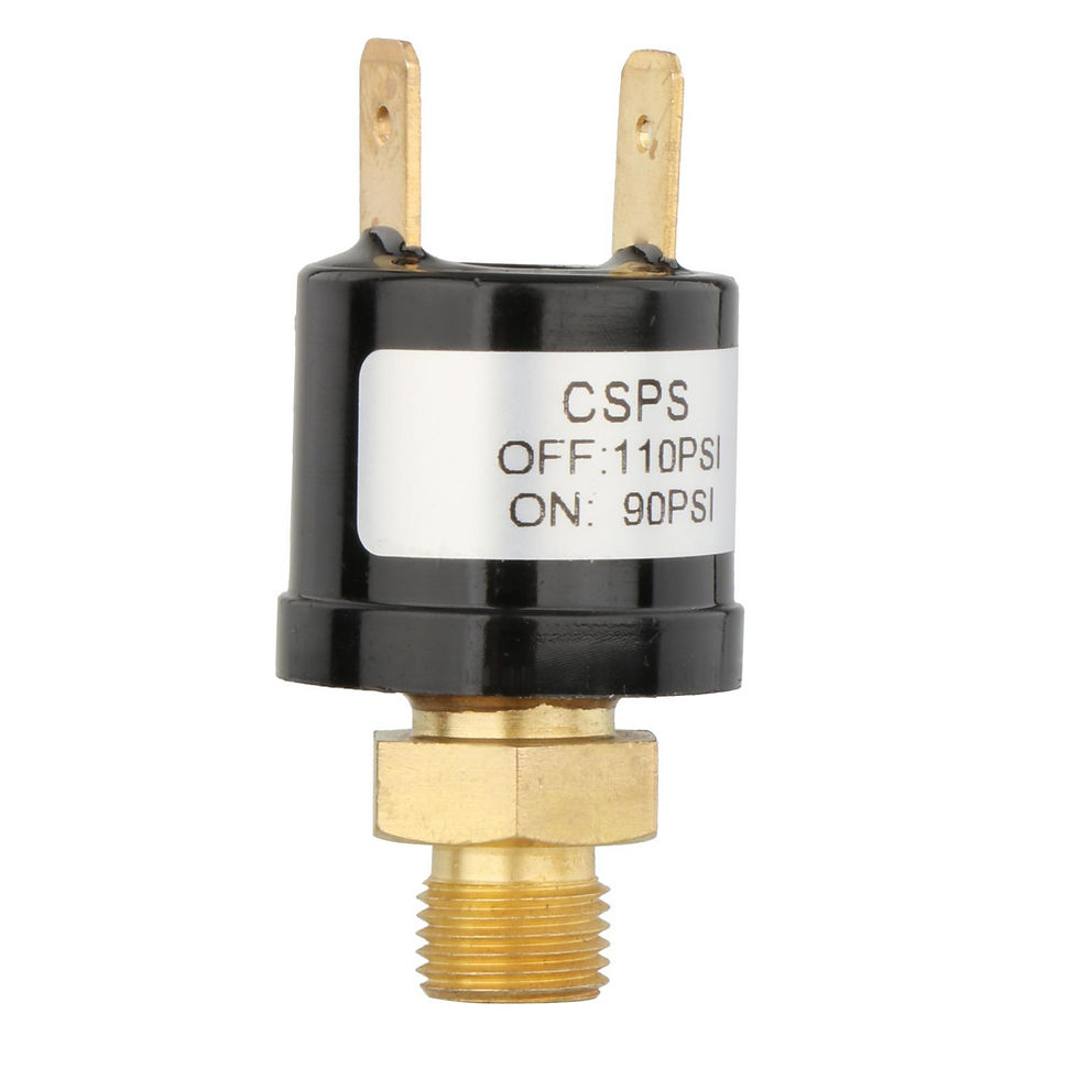 Thumbnail: Heavy Duty Air Compressor Pressure Control Switch 12 V 1/8 inch End Copper Air H