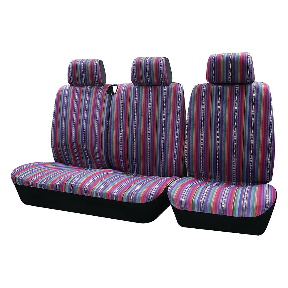 Thumbnail: 2+1 Universal Striped Color Car Seat Covers For Iveco Daily For Ford Transit For