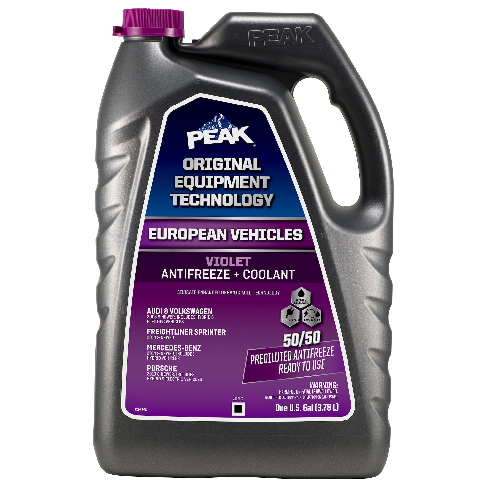PEAK Original Equipment Technology Antifreeze + Coolant for European Vehicl..