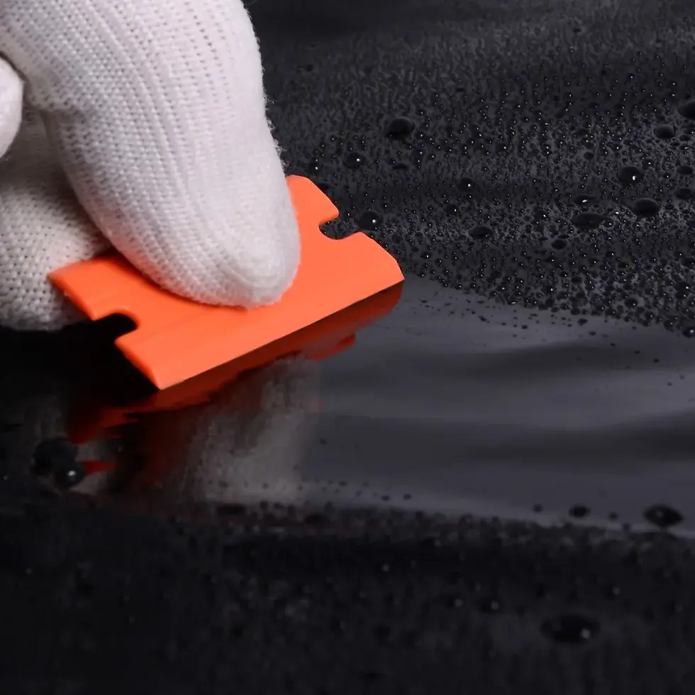 Thumbnail: EHDIS 100pcs Double Edged Plastic Razor Blade Window Glass Clean Scraper