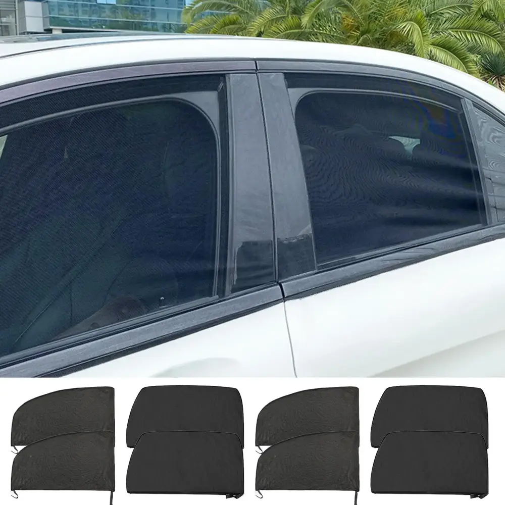 2pcs Front Rear Window Car Side Window Sun Screen Automotive Privacy Protection