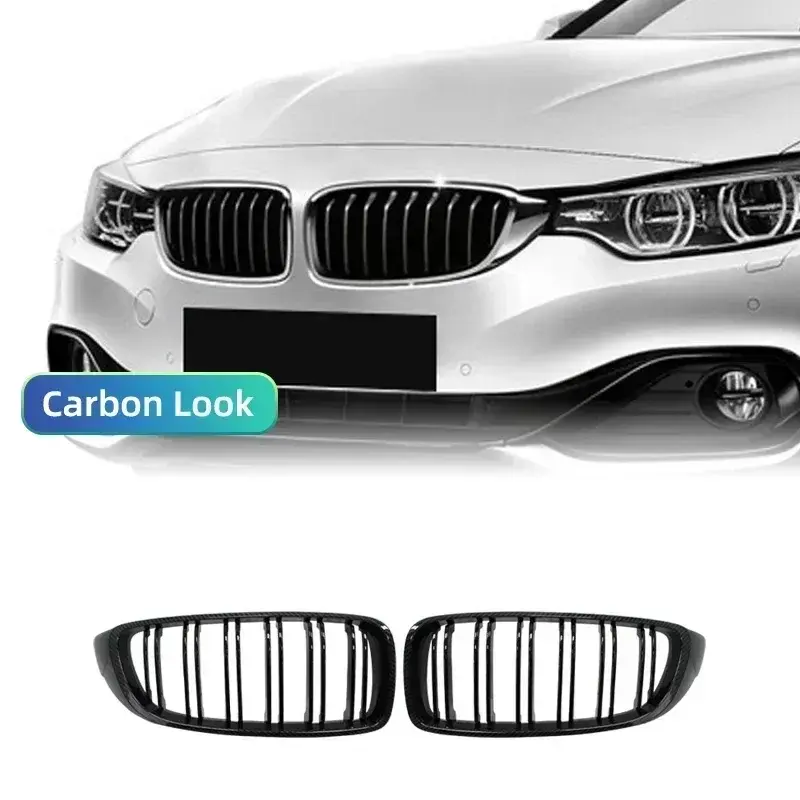 Thumbnail: Glossy Black Front Kidney Grille Slat M4 Style Grill for BMW F32 F33 F36 F80 F82