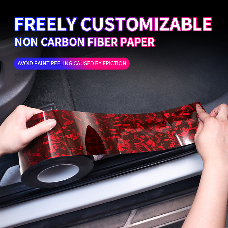 Thumbnail: Forged Carbon Fiber Car Door Sill Guards, K5D Anti-Scratch Protection Film for D