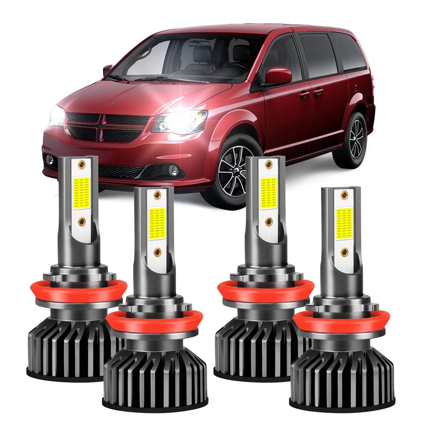 For Dodge Grand Caravan 2011-2020 LED Headlight Bulbs H9 H11 High and Low B..