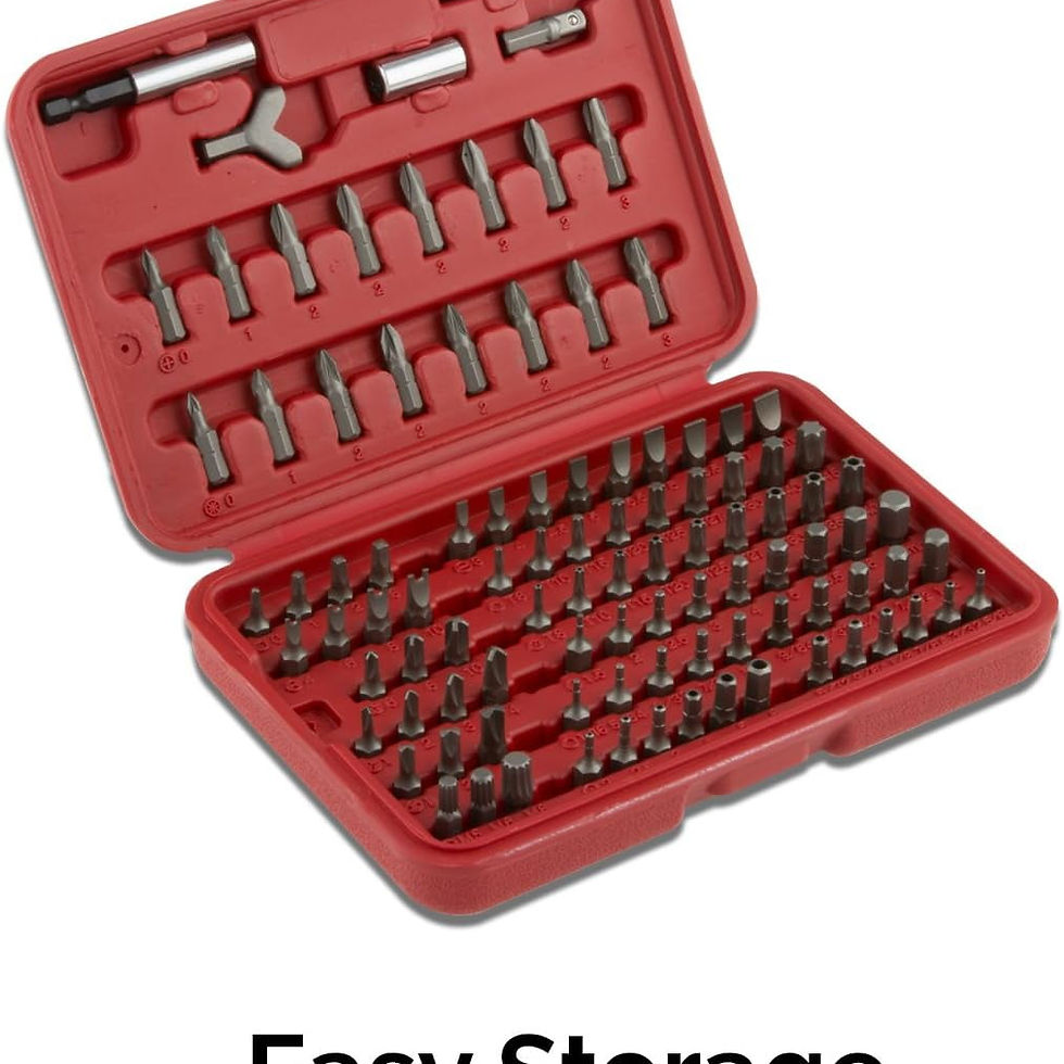 Thumbnail: NEIKO 10048A Security Bit Set 100-Piece Set Cr-V Steel 1/4-inch Adapters Ph..