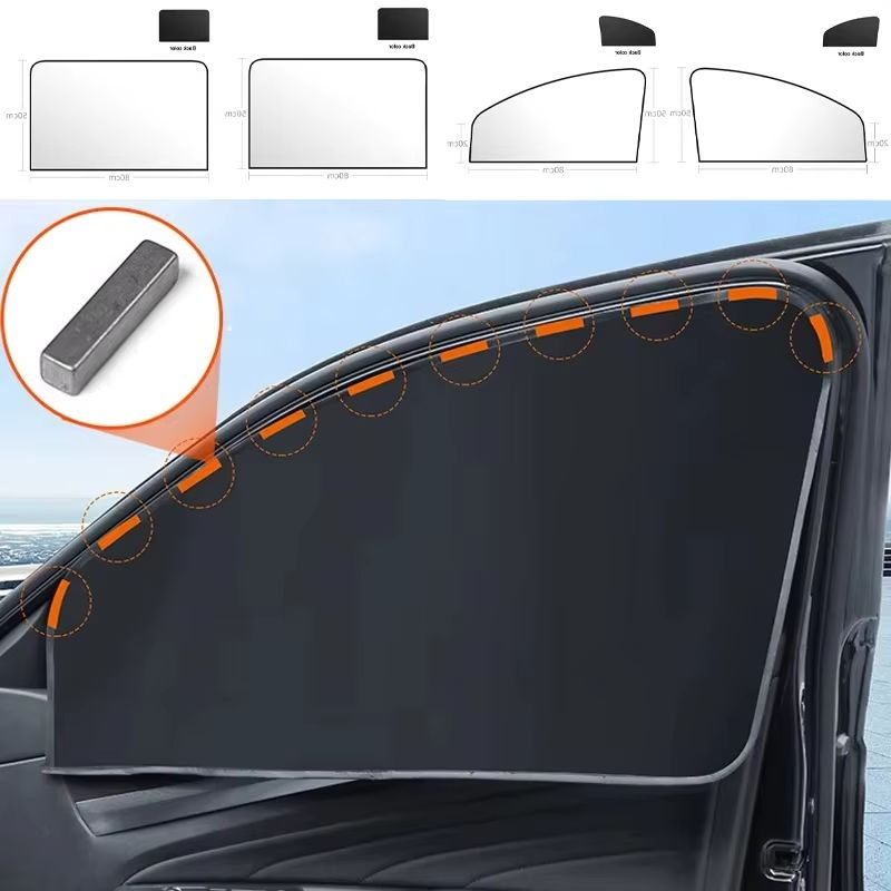 Magnetic Car Window Sunshade Cover Summer UV Protection Car Side Front Rear Wind