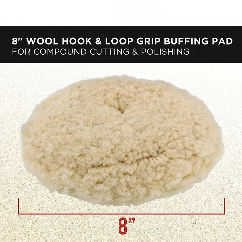 Thumbnail: 6/7/8in Wool Polishing Pads 100% Natural Wool Buffing Pad for Compound Cutting P
