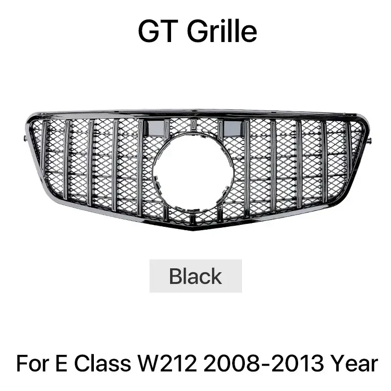 Thumbnail: For Mercedes Benz E Class W212 2009-2015 Front Racing Grill Diamond AMG Black Si