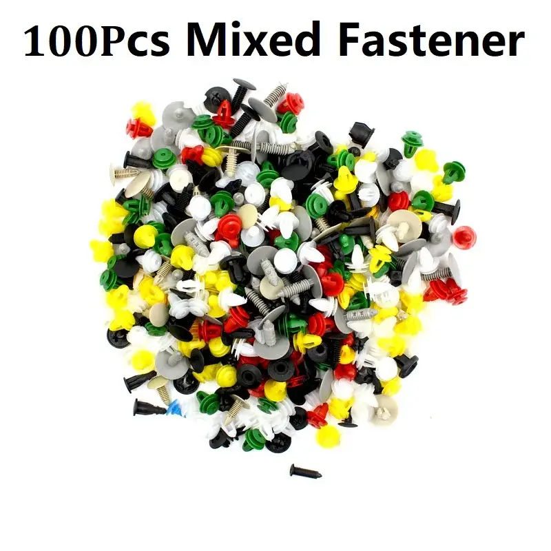 Thumbnail: New Mixed Auto Bumper Wheel Eyebrow Fender Plastic Fastener Screw Rivet For All