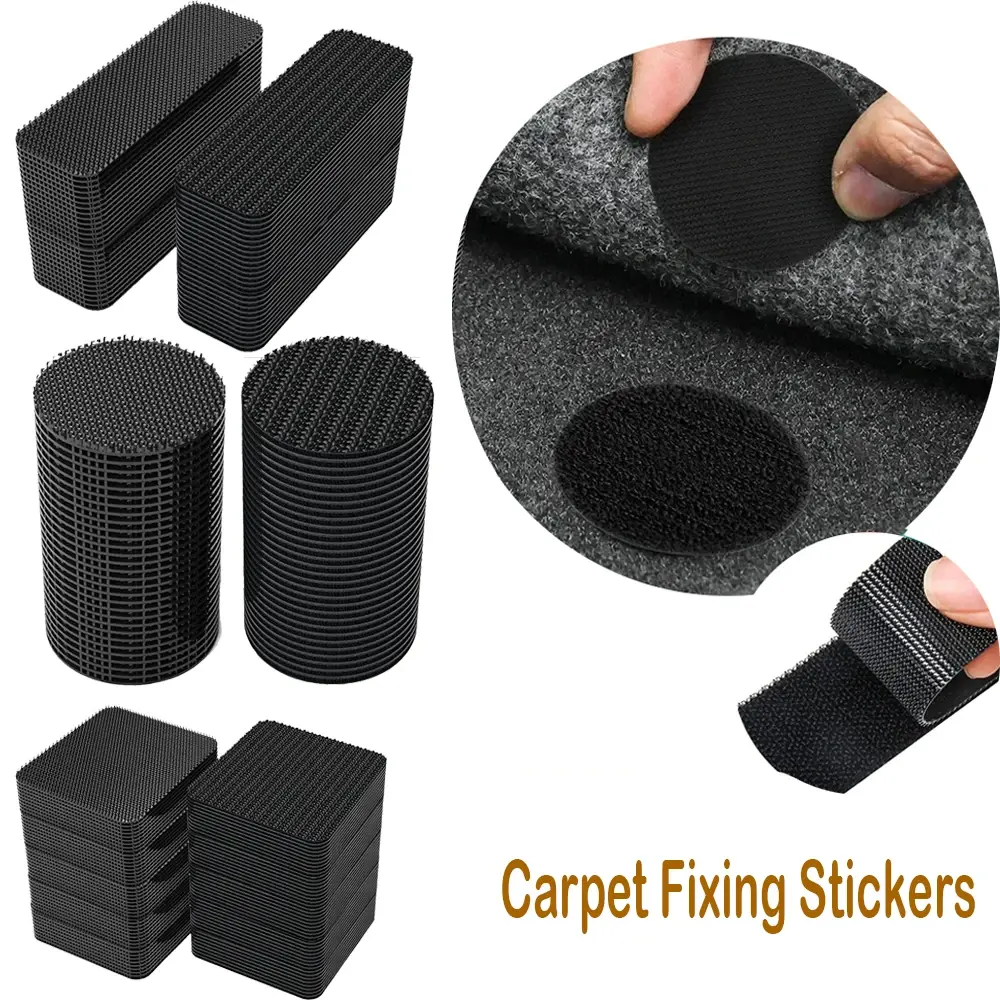 10pair Carpet Fixing Stickers Double Faced High Adhesive Car Carpet Fixed Patche