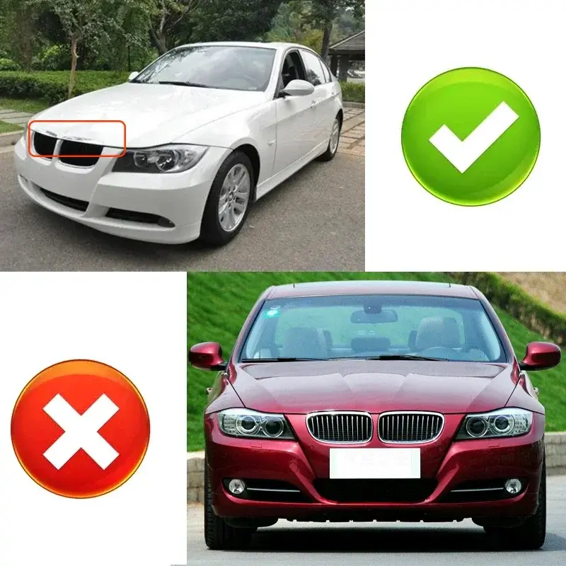 Thumbnail: Gloss Black Car Front Bumper Grilles For BMW E90 E91 3 Series 323I 328I 335I 330