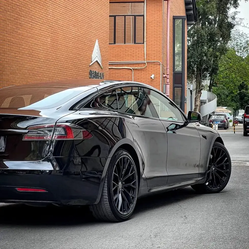 Thumbnail: PET Gloss Black Vinyl Wrap Film Black Bright Color Sticker Car Motorcycles Body