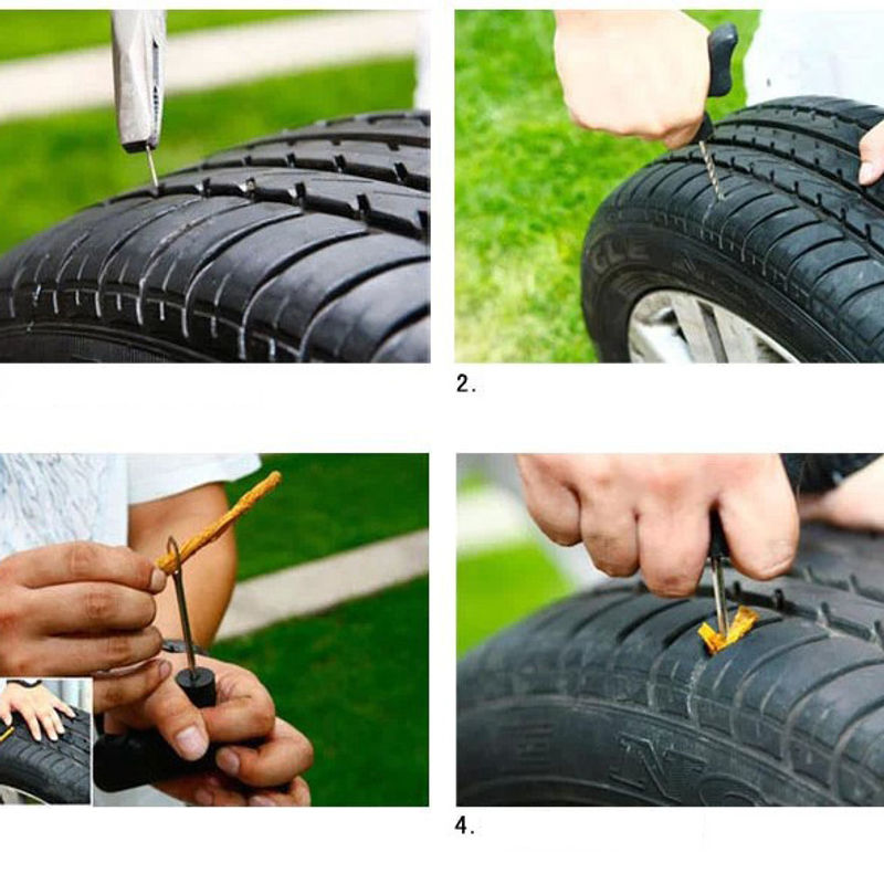 Thumbnail: Tire Repair Strip Auto Motorcycle Tubeless Tyre Wheels Puncture Plug Seal Tape R