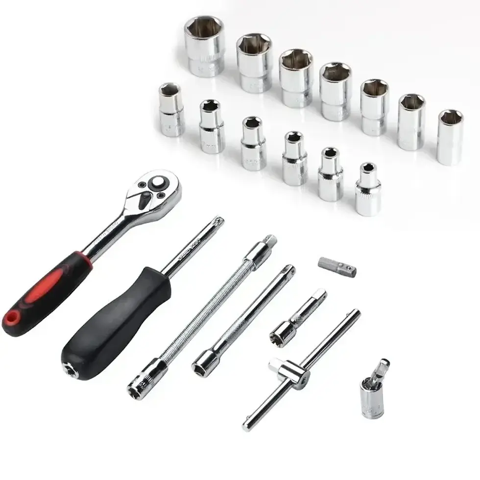 Thumbnail: 46/53 Piece/Set of Car Repair Tool Kit 1/4-Inch Socket Set Car Repair Tool Ratch
