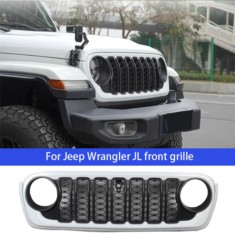 For 2018-2024 New Design Decoration Jeep Wrangler JL Style Grill Bodykit Front B