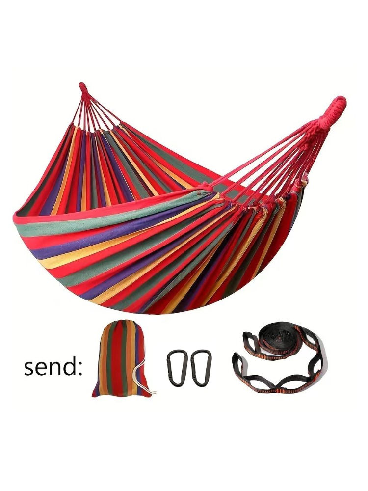 Thumbnail: New double-person outdoor camping hammock with accessories. Comfortable and cozy