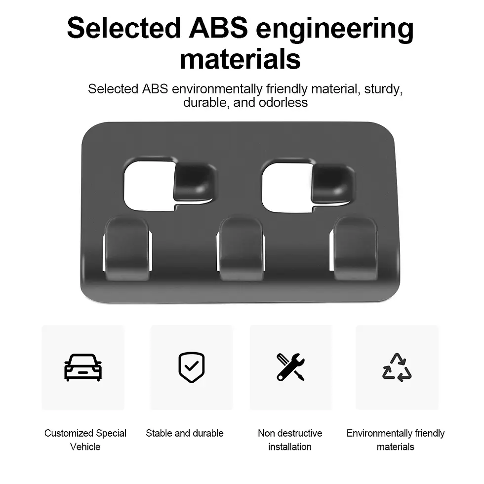 Thumbnail: Rear Headrest Hook for Tesla Model Y Organizer Center Console Head Rest Storage