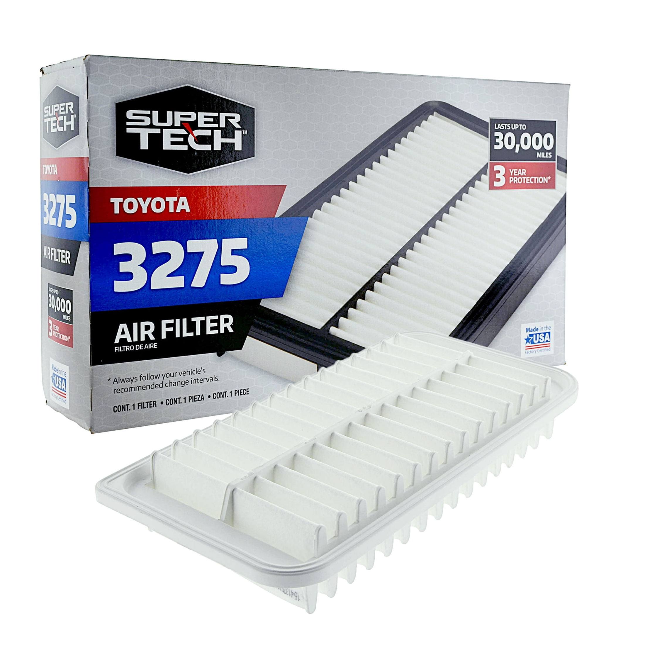 Super Tech 3275 Engine Air Filter, Replacement Filter for Toyota Fits selec..