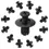Thumbnail: 300/50pcs 8mm Plastic Fasteners Screws Universal Car Bumper Fender Black Rivets